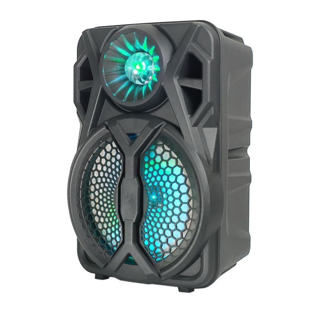 8 Inch Classic Bluetooth Rechargeable Speaker With RGB Flashing Lights