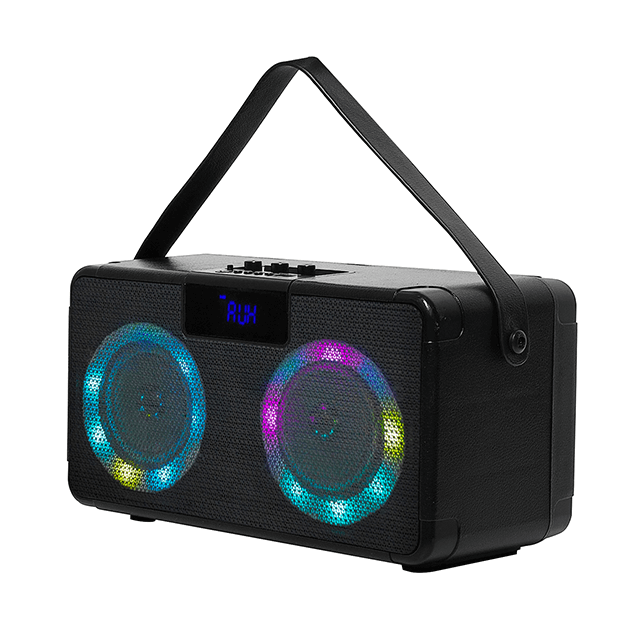 4 Inch Portable Bluetooth Rechargeable Speaker With Colorful Ring Lights