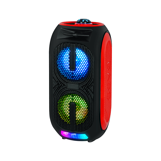 Dual 4 Inch Private Mould Portable Rechargeable Wireless Speaker With RGB Flashing Light-2