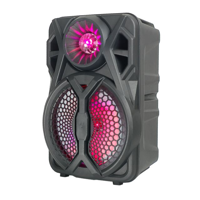 8 Inch Classic Bluetooth Rechargeable Speaker With RGB Flashing Lights