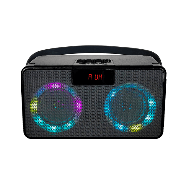 4 Inch Portable Bluetooth Rechargeable Speaker With Colorful Ring Lights