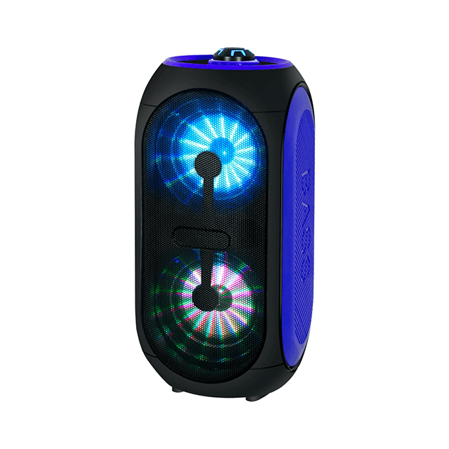Dual 4 Inch Private Mould Portable Rechargeable Wireless Speaker With RGB Flashing Light