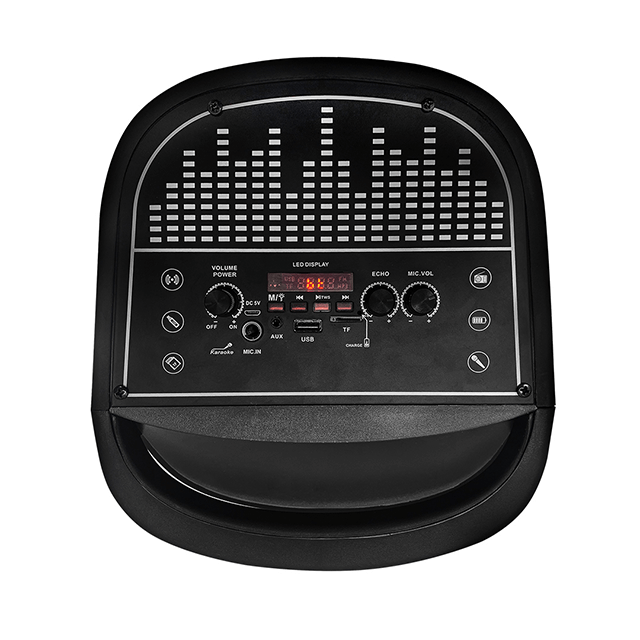 Dual 6 Inch Bluetooth Rechargeable Speaker With RGB Liquid Motion Light