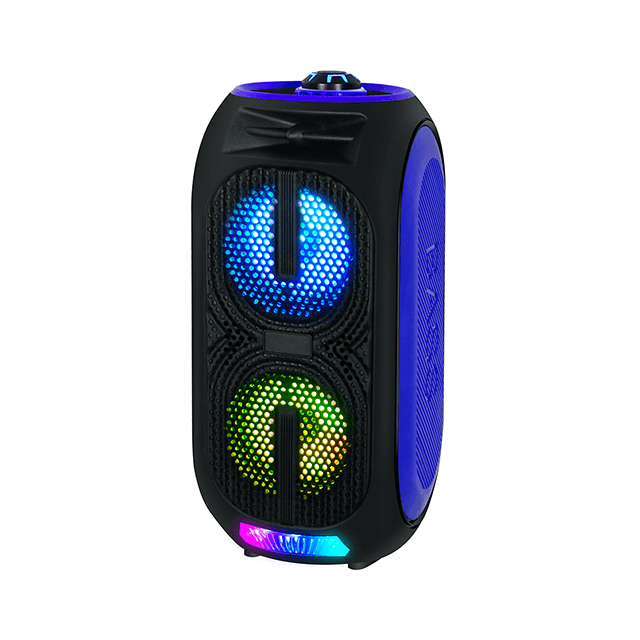 Dual 4 Inch Private Mould Portable Rechargeable Wireless Speaker With RGB Flashing Light-2