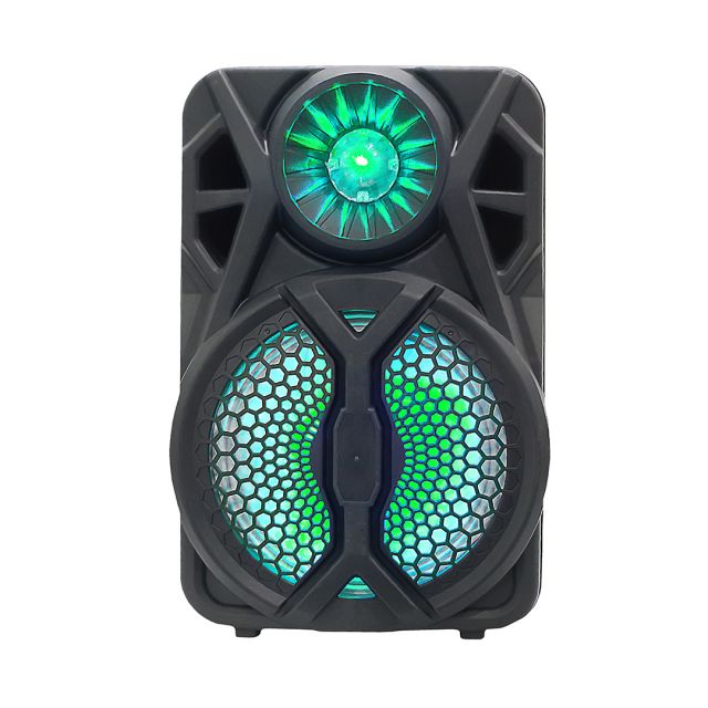 8 Inch Classic Bluetooth Rechargeable Speaker With RGB Flashing Lights