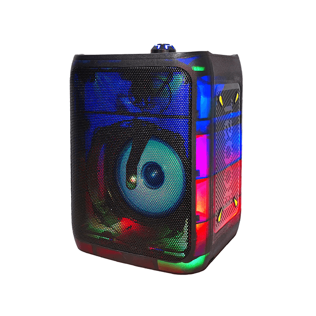 4 Inch Portable Bluetooth Rechargeable Transparent Speaker With Full Panel Led Light