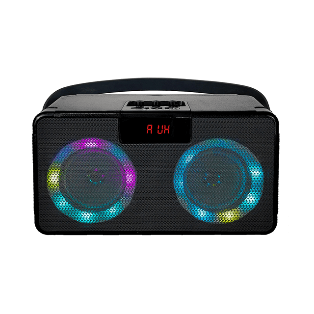 4 Inch Portable Bluetooth Rechargeable Speaker With Colorful Ring Lights