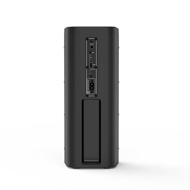 New Dual 4 Inch Portable Bluetooth Rechargeable Speaker With RGB Ring Lights 