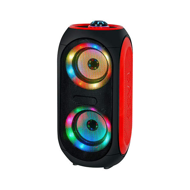 Dual 4 Inch Private Mould Portable Rechargeable Wireless Speaker With RGB Ring Light 