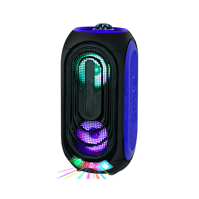 Dual 4 Inch Private Mould Portable Rechargeable Wireless Speaker With RGB Surround Flashing Light 