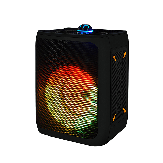 4 Inch Portable Bluetooth Rechargeable Speaker With RGB Ring Lights