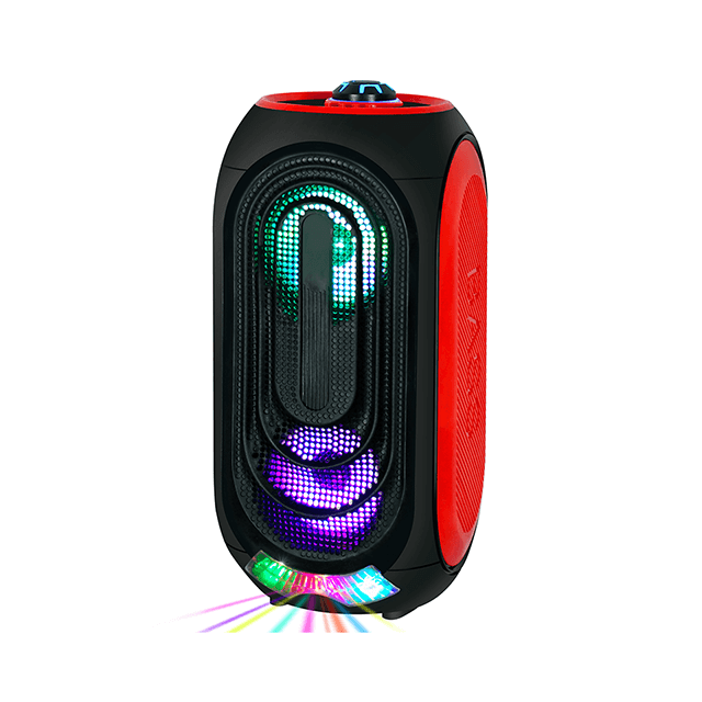 Dual 4 Inch Private Mould Portable Rechargeable Wireless Speaker With RGB Surround Flashing Light 