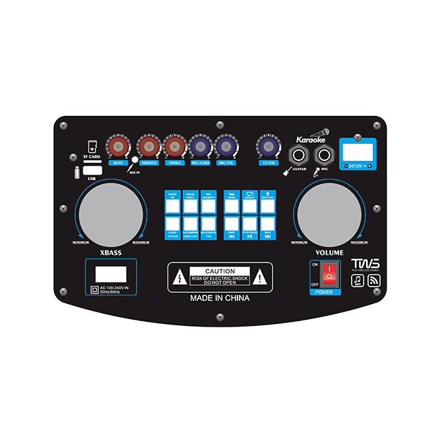 12 Inch Bluetooth Rechargeable Wooden Speaker With RGB Ring Lights 