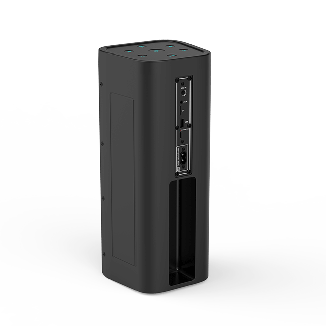 New Dual 4 Inch Portable Bluetooth Rechargeable Speaker With RGB Ring Lights 