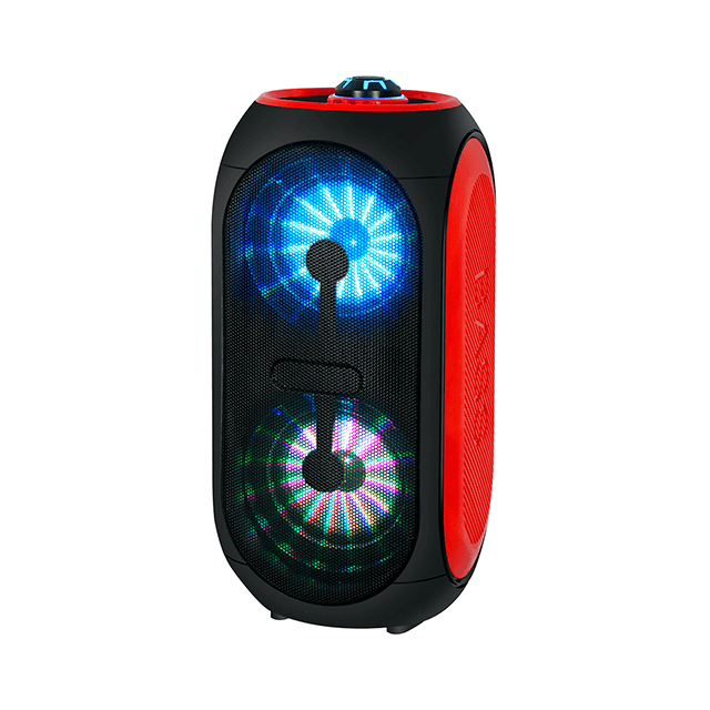 Dual 4 Inch Private Mould Portable Rechargeable Wireless Speaker With RGB Flashing Light