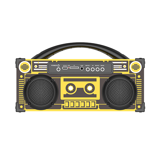 2 Inch Colorful Retro Design Portable Bluetooth Rechargeable Speaker