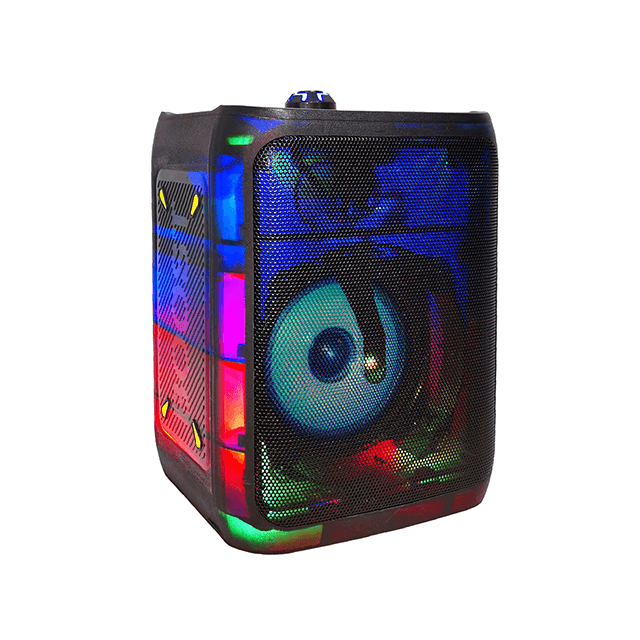 4 Inch Portable Bluetooth Rechargeable Transparent Speaker With Full Panel Led Light