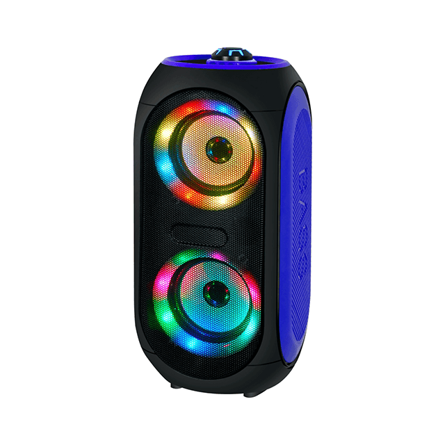 Dual 4 Inch Private Mould Portable Rechargeable Wireless Speaker With RGB Ring Light 