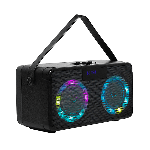 4 Inch Portable Bluetooth Rechargeable Speaker With Colorful Ring Lights