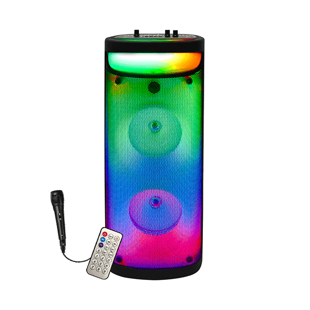 Dual 6 Inch Bluetooth Rechargeable Speaker With RGB Liquid Motion Light